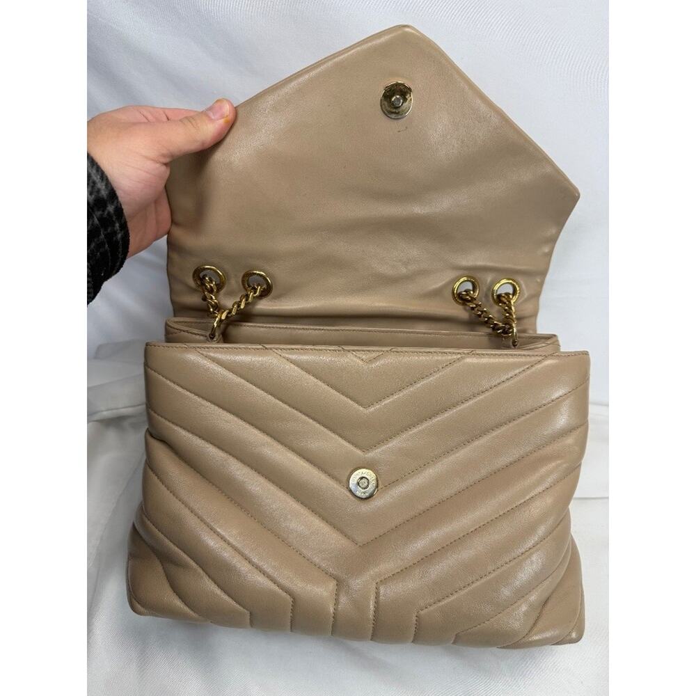 Saint Laurent LouLou Medium Beige Matelesse SPB-MS 359088 - Picture 4 of 16